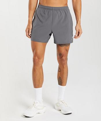 Szorty Męskie Gymshark Arrival 5" Szare | PL 3392MQZ